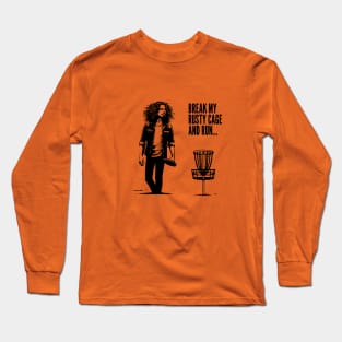 Disc Golf Grunge - Rusty Cage Long Sleeve T-Shirt